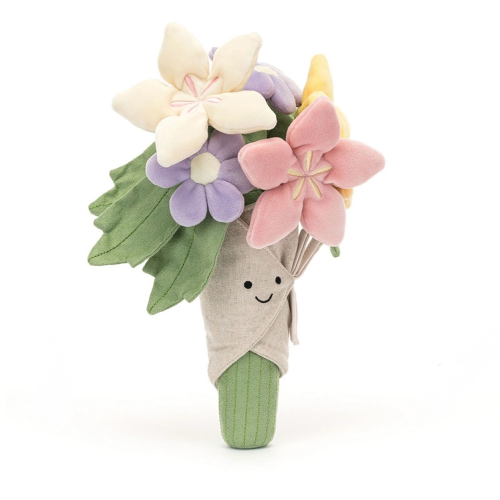 JELLYCAT Amuseables Bouquet of Flowers 12” Stuffed toy flower plush gift NWT